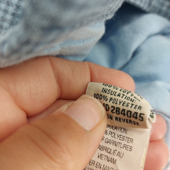 L.L.Bean Flannel Check quilted Lining Shirt Jacket size small - Picture 5 of 6